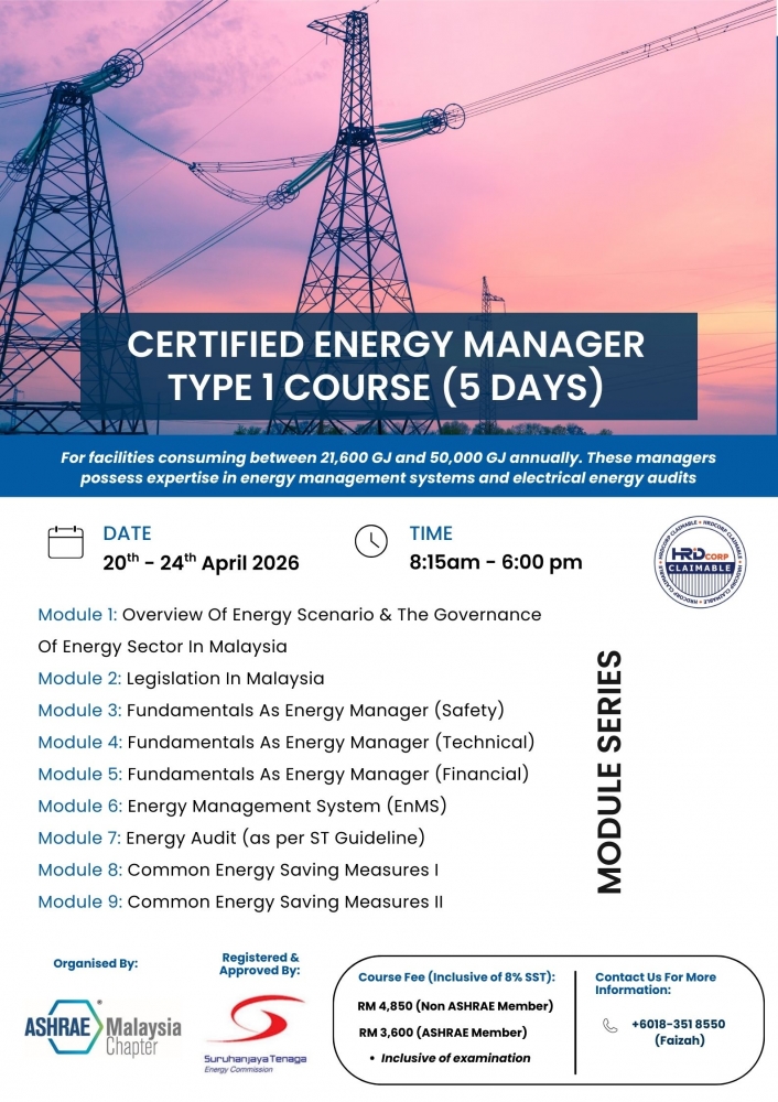 ​​​​​​​Become a Certified Energy Manager (Type 1) – 5-Day Professional Training