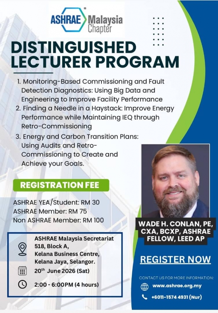 DISTINGUISHED LECTURER PROGRAM - ADVANCING ENERGY PERFORMANCE & SUSTAINABILITY