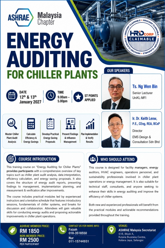 ENERGY AUDITING FOR CHILLER PLANTS