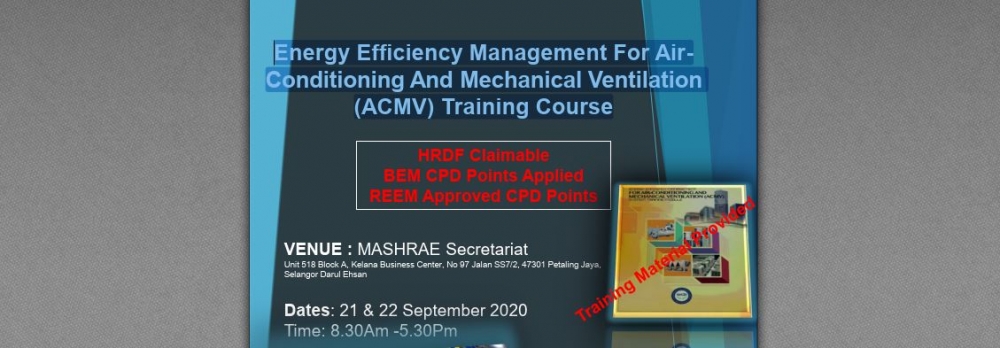 Energy Efficiency Management For Air- Conditioning And Mechanical Ventilation (ACMV) Training Course