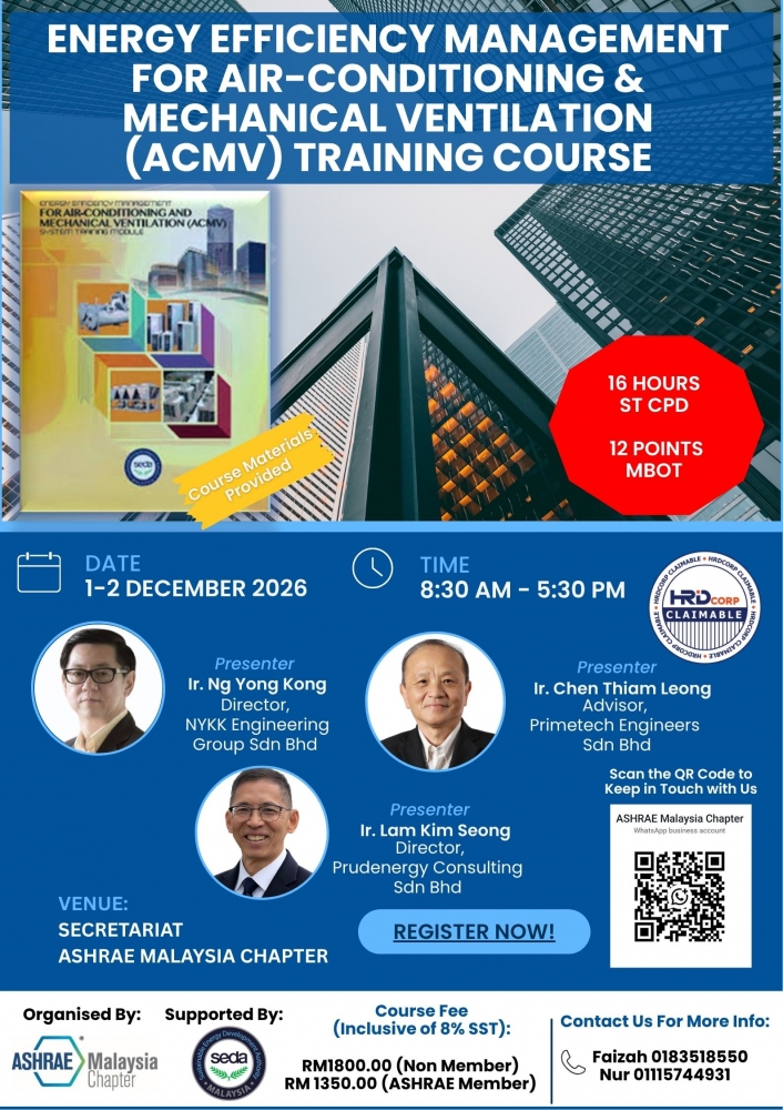 FINAL INTAKE FOR 2026:  ENERGY EFFICIENCY MANAGEMENT FOR AIR-CONDITIONING & MECHANICAL VENTILATION  TRAINING