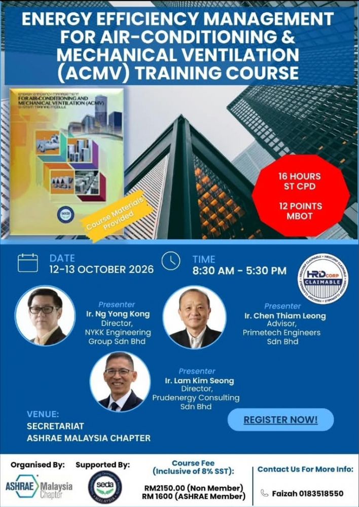 FINAL INTAKE FOR 2026:  ENERGY EFFICIENCY MANAGEMENT FOR AIR-CONDITIONING & MECHANICAL VENTILATION  TRAINING