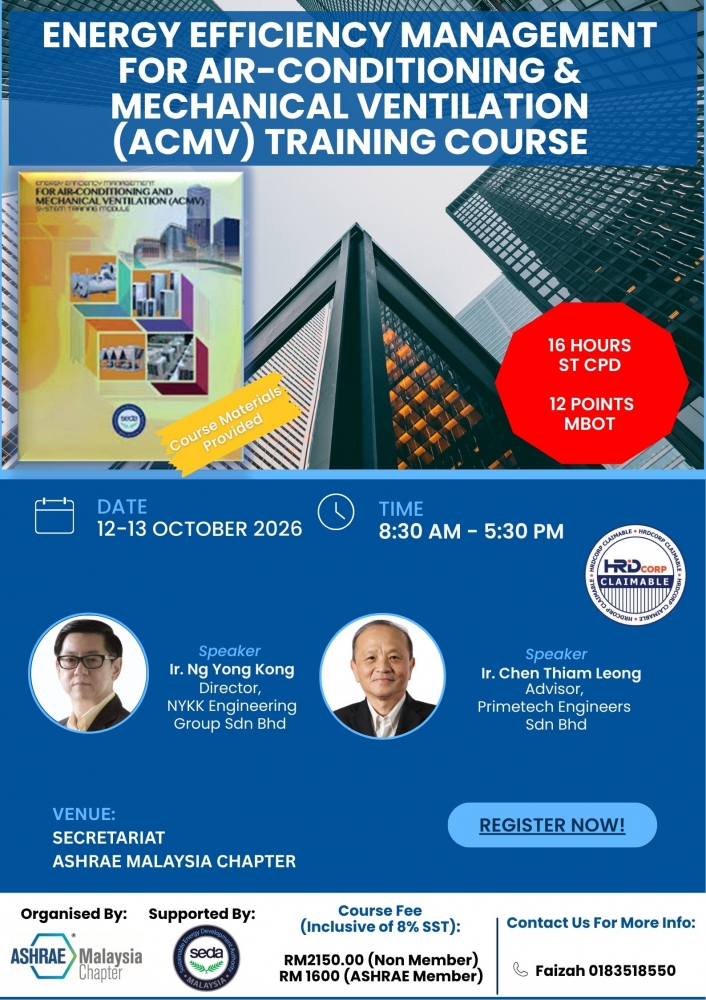 FINAL INTAKE FOR 2026:  ENERGY EFFICIENCY MANAGEMENT FOR AIR-CONDITIONING & MECHANICAL VENTILATION  TRAINING