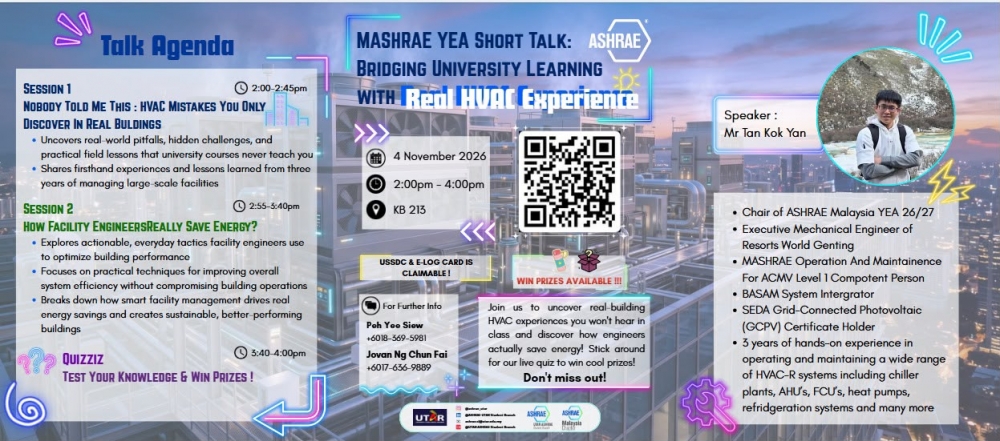 MASHRAE YEA Short Talk:- Bridging University Learning with Real HVAC Experience