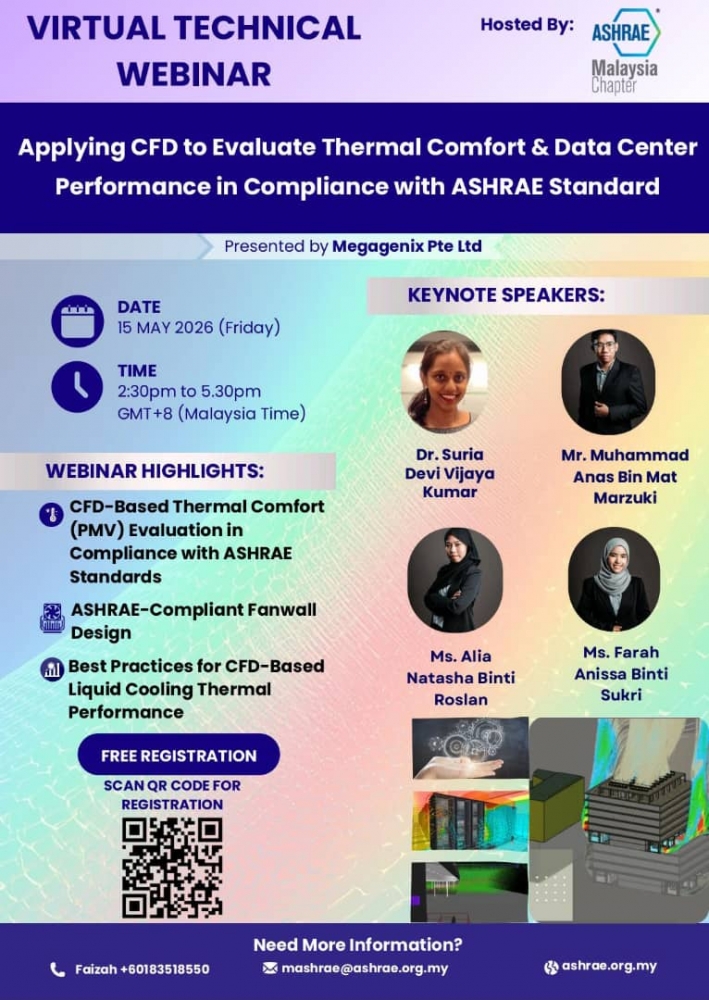 TECHNICAL WEBINAR: APPLYING CFD TO EVALUATE THERMAL COMFORT & DATA PERFORMANCE IN COMPLIANCE WITH ASHRAE STANDARD