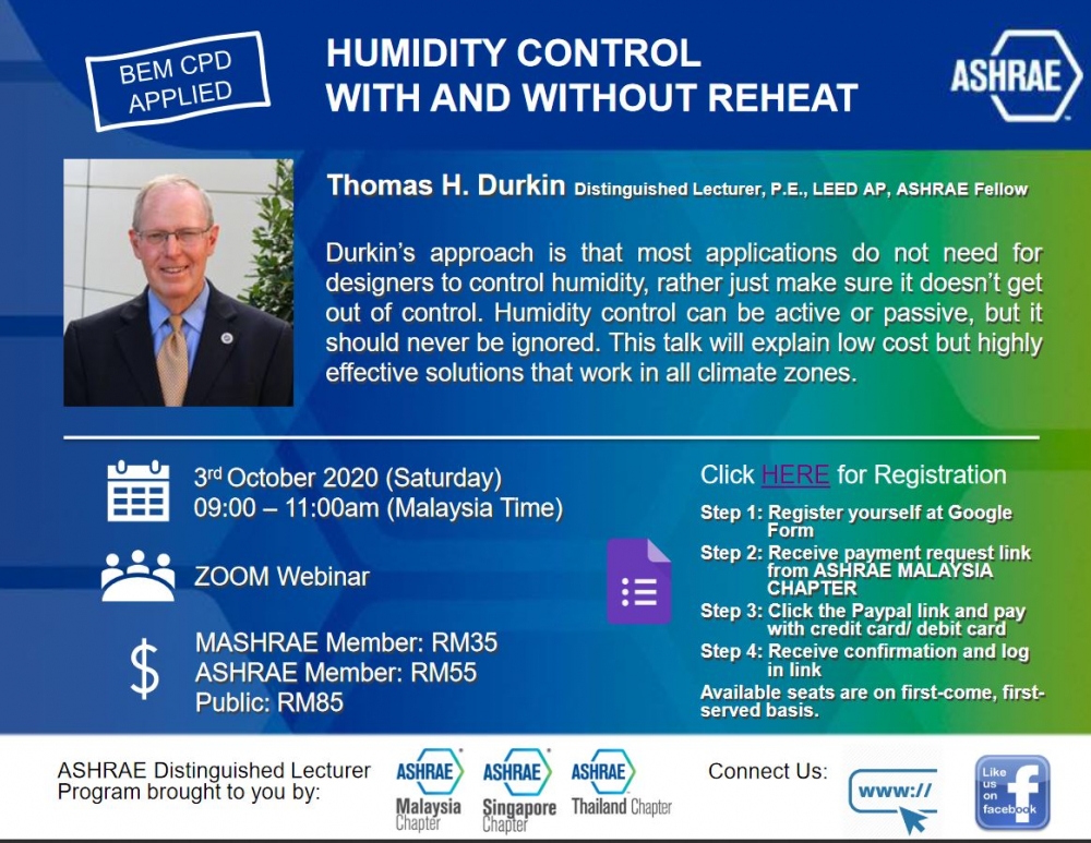 WEBINAR : HUMIDITY CONTROL WITH AND WITHOUT REHEAT