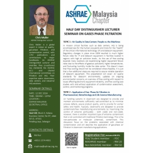 ASHRAE Malaysia Chapter Seminar: Gas-Phase Filtration