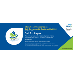 International Conference on Built Environment & Sustainability (ICBE&S)