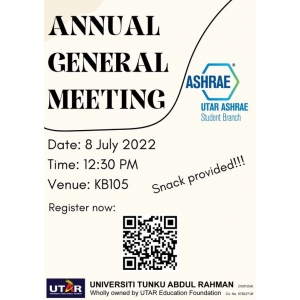 UTAR ASHRAE Student Branch Annual General Meeting 2022